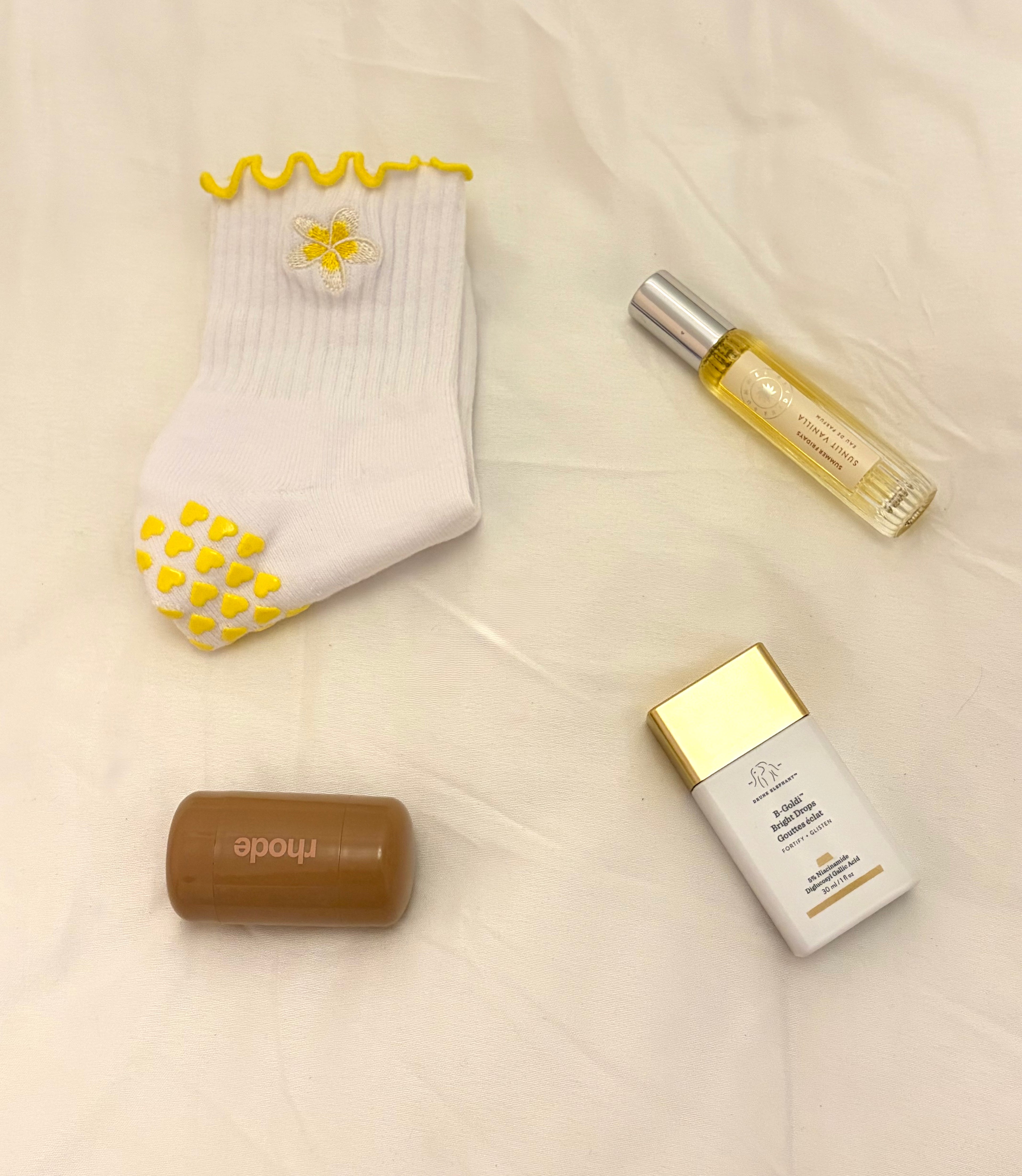 Frangipani crew grip socks