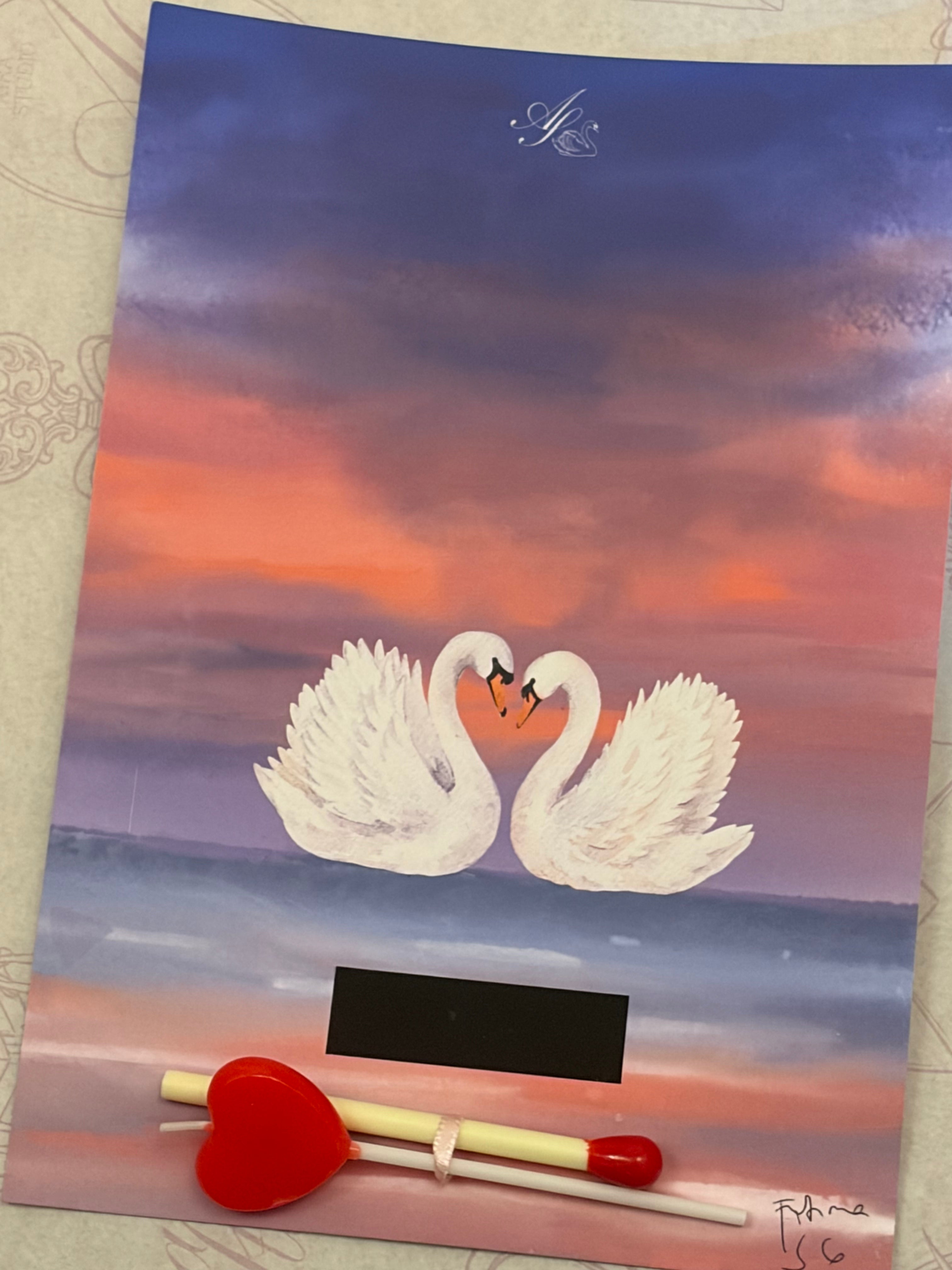 Celebration card - Swan Lake
