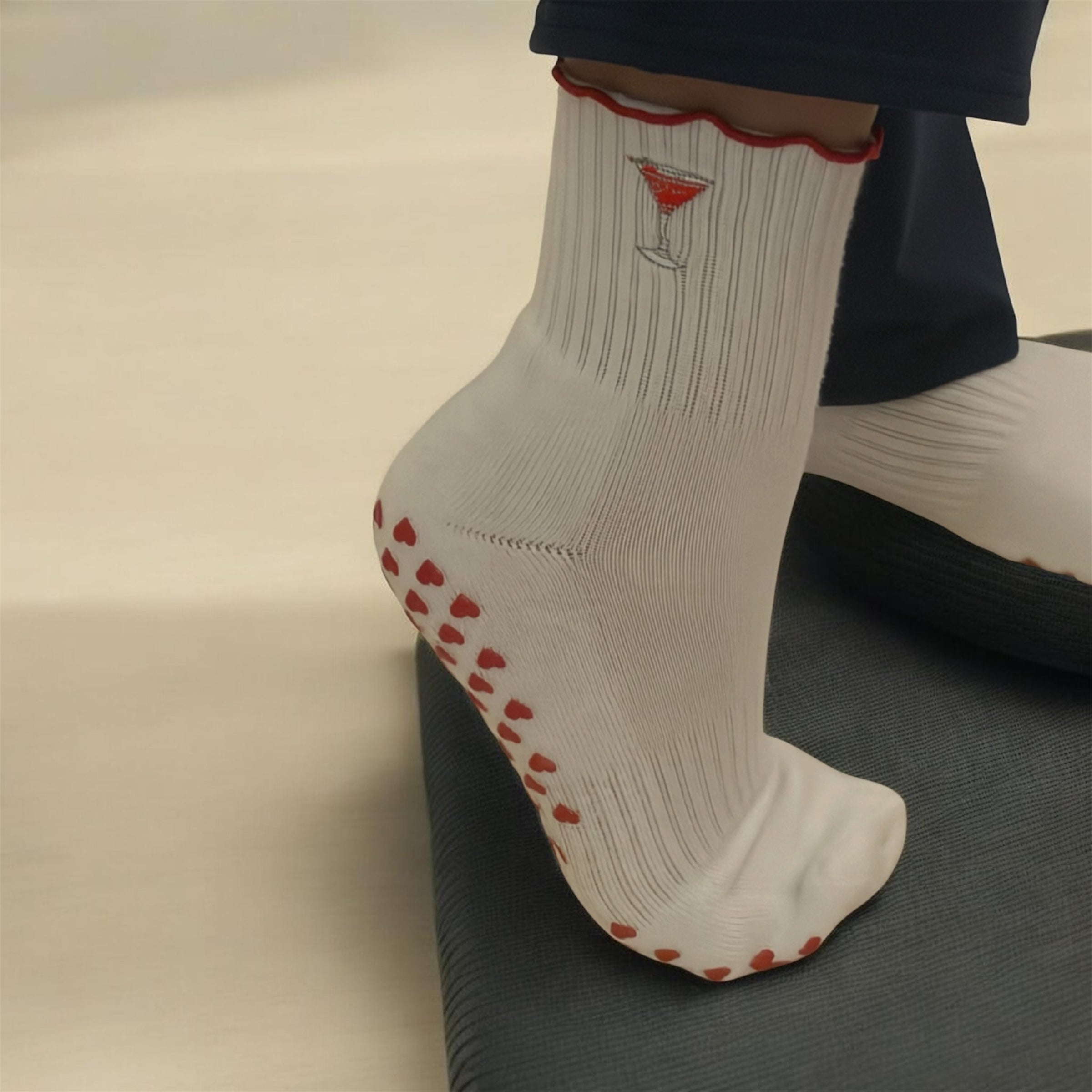 Cherry on top crew grip socks