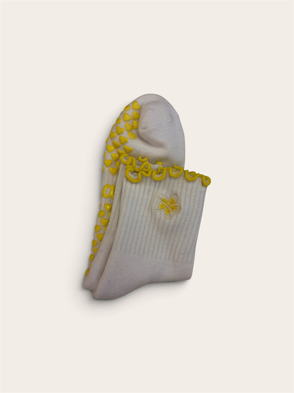 Frangipani crew grip socks